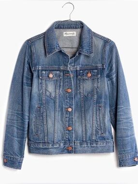 Madewell The Jean Jacket in Blue Pinter Wash - Size S